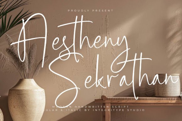 Aestheny Sekrathan: A Modern Handwritten Font for Digital Design