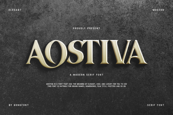 Aostiva Serif Font for Handmade Creations