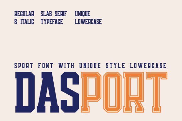 Dasport: A Bold Slab Serif Font for Handmade Creations