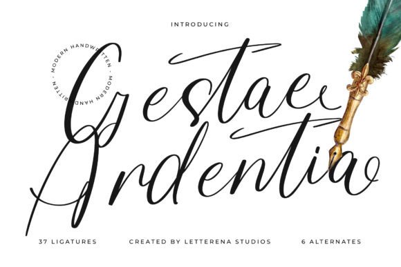 Gestae Ardentia: A Modern Script Font for Editorial Elegance