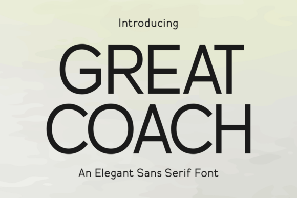 Great Coach: A Modern Sans Serif Font for Bold Branding