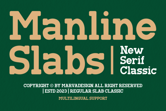 Manline Slabs Font for a Polished Brand Look