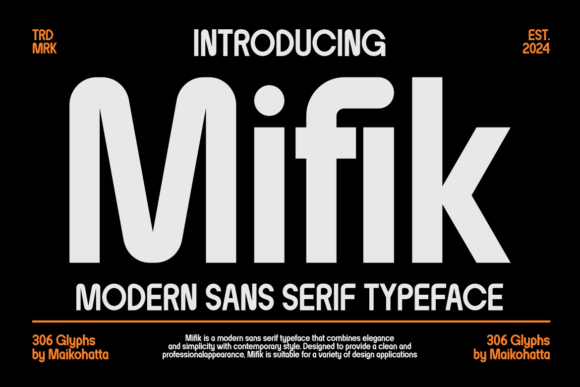 Mifik: A Modern Sans Serif for Bold Branding