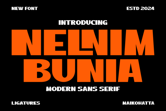 Nelnim Bunia: A Modern Sans Serif for Editorial Design