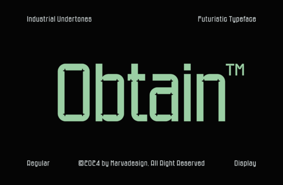 Obtain: A Modern Font for Polished Branding