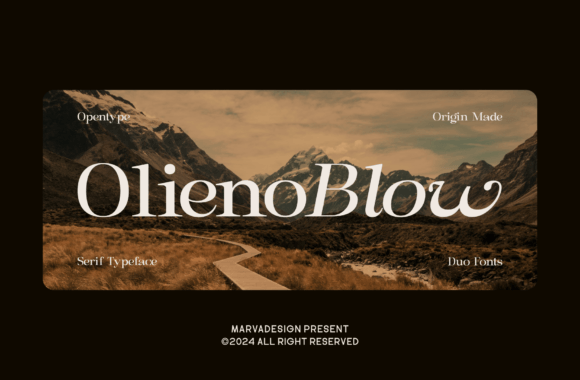 Olieno Blow for Branding: A Polished Serif Font for Small Businesses