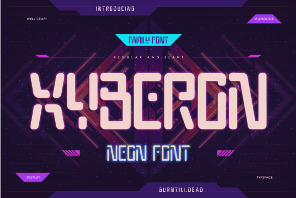 Xyberon Font for Modern Craft Creations